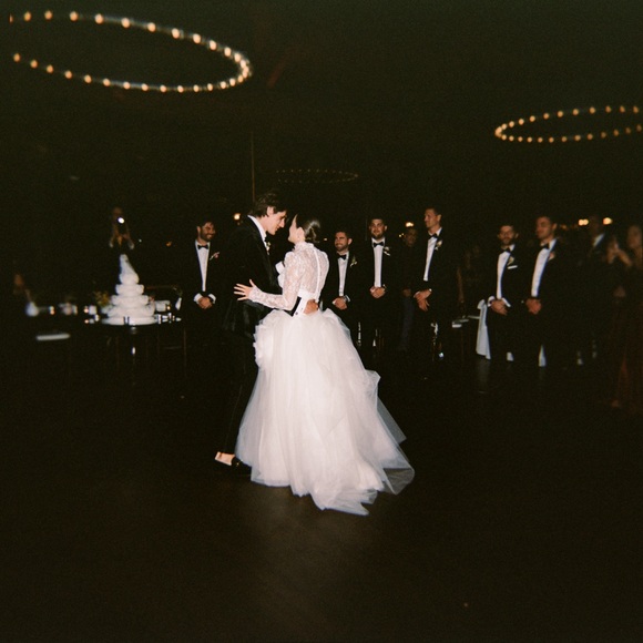 Vera Wang Alizee Ball Gown with Maria Farbinni Lace Jacket - Picture 5 of 9